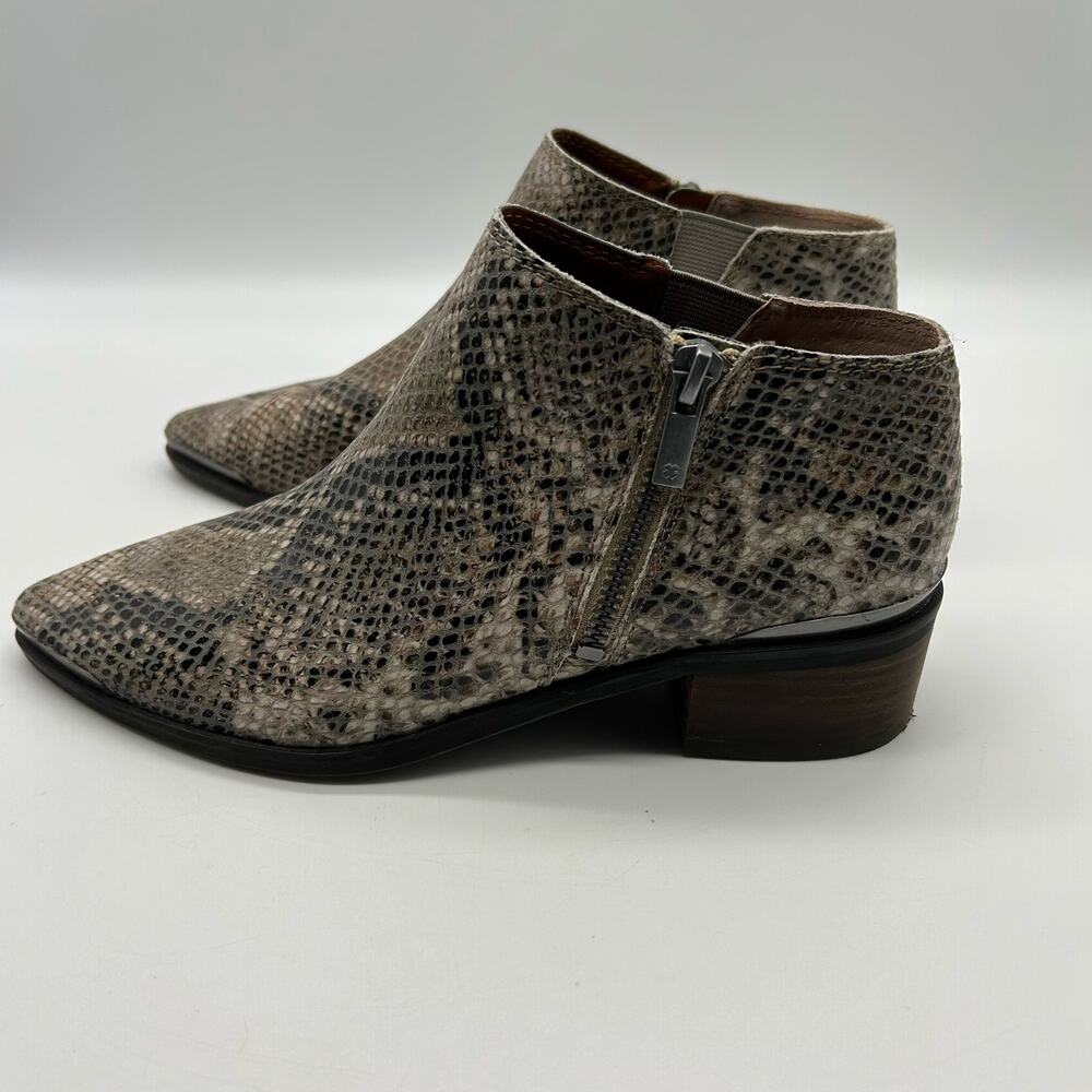 Lucky Brand Women's Bootie Shootie Zip Up Snake Skin Print Size 6M / 36 1/2 - Picture 4 of 11